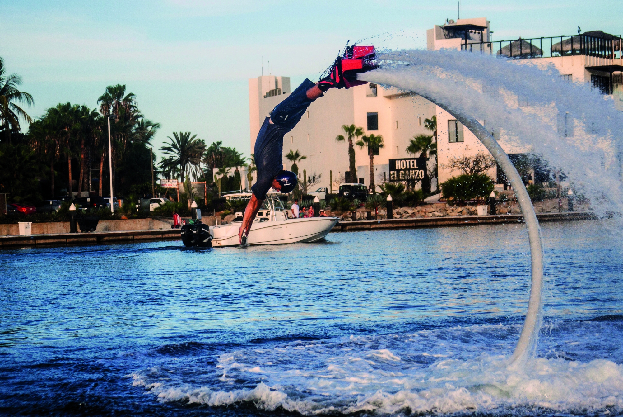 Back dives on a FlyBoard